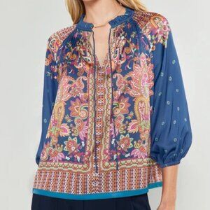Anthropologie Current Air Paisley Patterned Blouse Size Medium